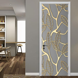 77x200cm 3D Beautiful Landscape Door Sticker For Living Room Bedroom DIY PVC Self Adhesive Wallpaper Waterproof Mural Decal